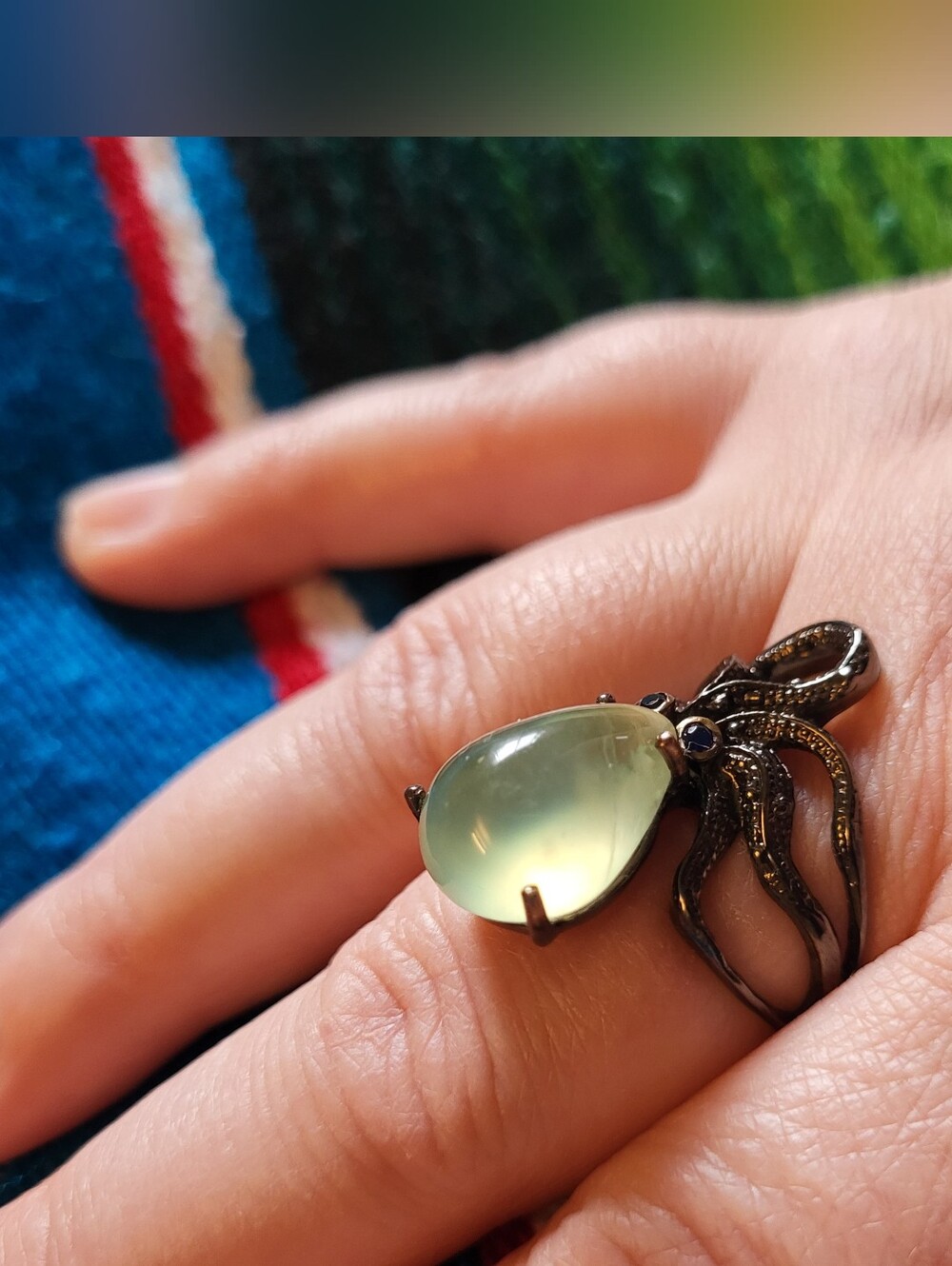 925 SILVER OCTOPUS RING - Picture 2 of 3